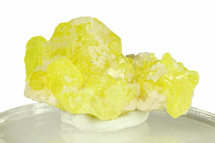 Lemon-Yellow Sulfur Crystal Cluster - Italy #293264